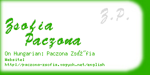 zsofia paczona business card